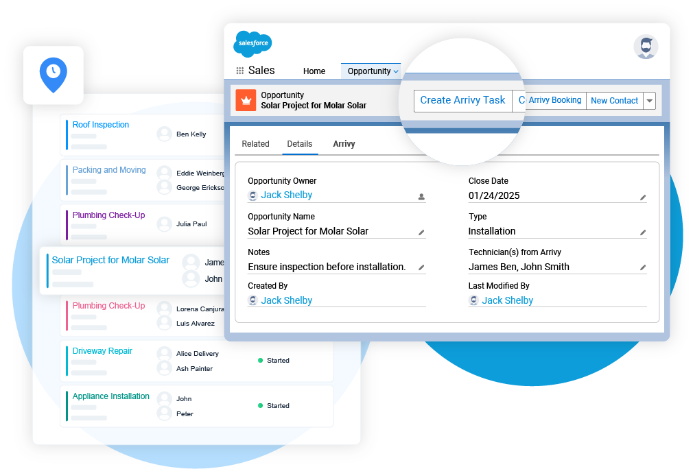 Salesforce CRM integration with Arrivy